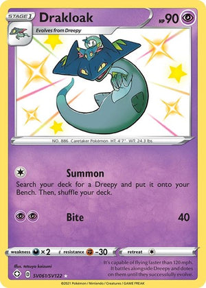 Pokemon TCG - Shining Fates: Shiny Vault - Drakloak - SV061/SV122 - Holofoil