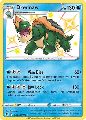 Pokemon TCG - Shining Fates: Shiny Vault - Drednaw - SV029/SV122 - Holofoil
