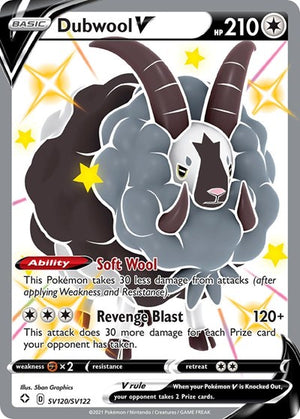 Pokemon TCG - Shining Fates: Shiny Vault - Dubwool V - SV120/SV122 - Holofoil