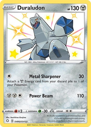 Pokemon TCG - Shining Fates: Shiny Vault - Duraludon - SV092/SV122 - Holofoil