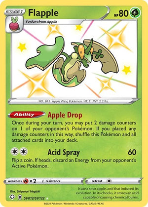 Pokemon TCG - Shining Fates: Shiny Vault - Flapple - SV013/SV122 - Holofoil
