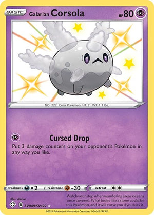 Pokemon TCG - Shining Fates: Shiny Vault - Galarian Corsola - SV049/SV122 - Holofoil