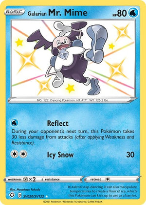 Pokemon TCG - Shining Fates: Shiny Vault - Galarian Mr. Mime - SV020/SV122 - Holofoil