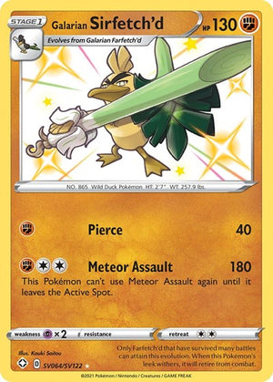 Pokemon TCG - Shining Fates: Shiny Vault - Galarian Sirfetch'd - SV064/SV122 - Holofoil