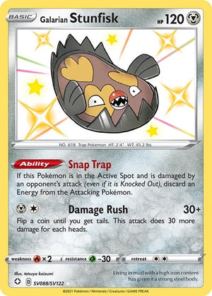 Pokemon TCG - Shining Fates: Shiny Vault - Galarian Stunfisk - SV088/SV122 - Holofoil