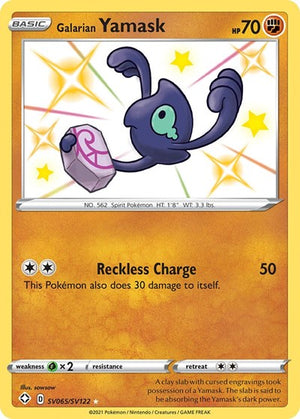 Pokemon TCG - Shining Fates: Shiny Vault - Galarian Yamask - SV065/SV122 - Holofoil