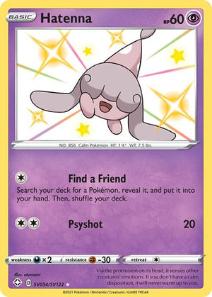 Pokemon TCG - Shining Fates: Shiny Vault - Hatenna - SV054/SV122 - Holofoil