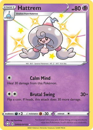 Pokemon TCG - Shining Fates: Shiny Vault - Hattrem - SV055/SV122 - Holofoil