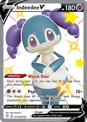 Pokemon TCG - Shining Fates: Shiny Vault - Indeedee V - SV114/SV122 - Holofoil