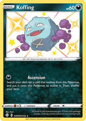 Pokemon TCG - Shining Fates: Shiny Vault - Koffing - SV076/SV122 - Holofoil