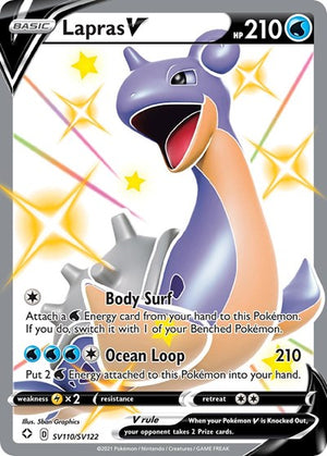 Pokemon TCG - Shining Fates: Shiny Vault - Lapras V - SV110/SV122 - Holofoil
