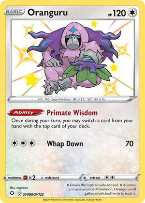 Pokemon TCG - Shining Fates: Shiny Vault - Oranguru - SV098/SV122 - Holofoil