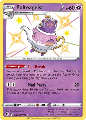 Pokemon TCG - Shining Fates: Shiny Vault - Polteageist - SV053/SV122 - Holofoil