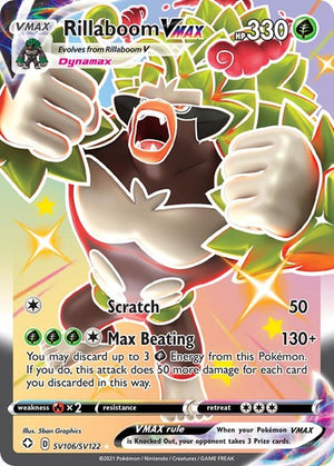 Pokemon TCG - Shining Fates: Shiny Vault - Rillaboom VMAX - SV106/SV122 - Holofoil