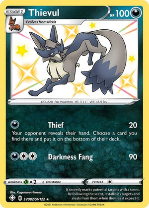Pokemon TCG - Shining Fates: Shiny Vault - Thievul - SV082/SV122 - Holofoil