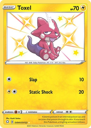 Pokemon TCG - Shining Fates: Shiny Vault - Toxel - SV041/SV122 - Holofoil