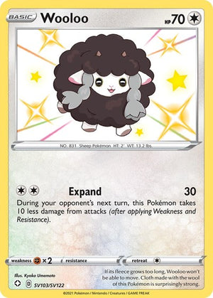 Pokemon TCG - Shining Fates: Shiny Vault - Wooloo - SV103/SV122 - Holofoil
