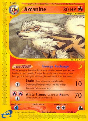 Pokemon TCG - Skyridge - Arcanine - 003/144 - Reverse Holofoil
