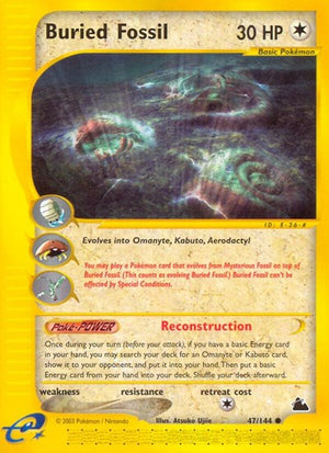 Pokemon TCG - Skyridge - Buried Fossil - 047/144 - Reverse Holofoil