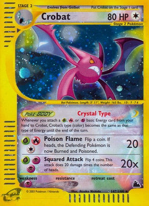 Pokemon TCG - Skyridge - Crobat - 147/144 - Reverse Holofoil