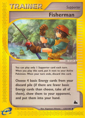 Pokemon TCG - Skyridge - Fisherman - 125/144 - Reverse Holofoil