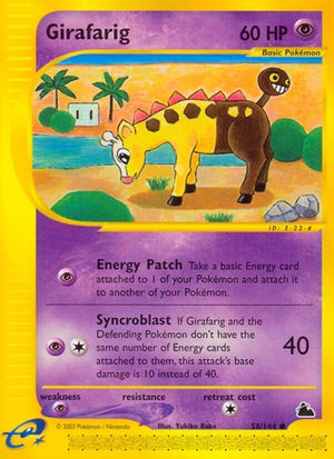Pokemon TCG - Skyridge - Girafarig - 058/144 - Reverse Holofoil