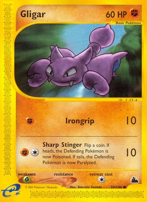 Pokemon TCG - Skyridge - Gligar - 059/144 - Reverse Holofoil