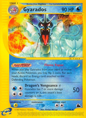Pokemon TCG - Skyridge - Gyarados - 011/144 - Reverse Holofoil