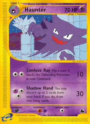 Pokemon TCG - Skyridge - Haunter - 063/144 - Reverse Holofoil