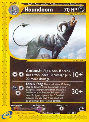Pokemon TCG - Skyridge - Houndoom - 012/144 - Reverse Holofoil