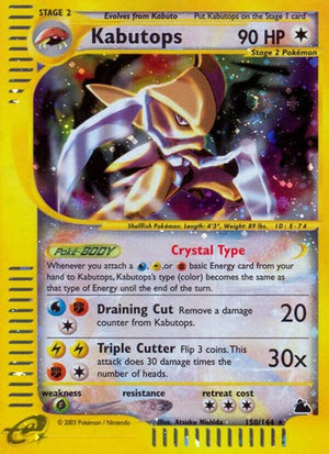 Pokemon TCG - Skyridge - Kabutops - 150/144 - Reverse Holofoil