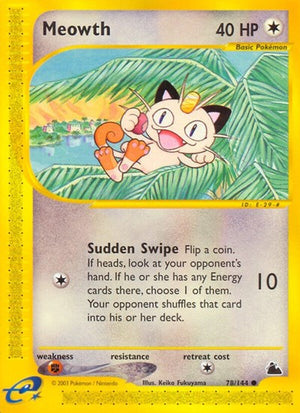 Pokemon TCG - Skyridge - Meowth - 078/144