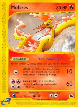 Pokemon TCG - Skyridge - Moltres - 021/144 - Reverse Holofoil
