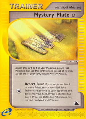Pokemon TCG - Skyridge - Mystery Plate Alpha - 133/144