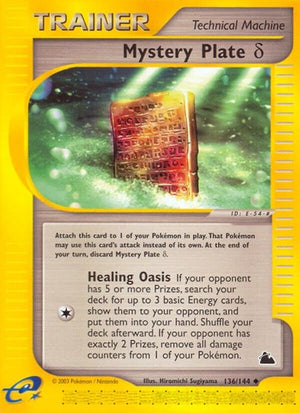 Pokemon TCG - Skyridge - Mystery Plate Delta - 136/144