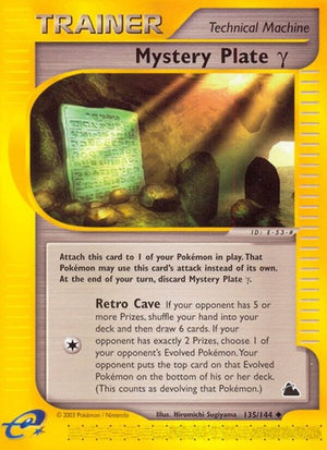 Pokemon TCG - Skyridge - Mystery Plate Gamma - 135/144 - Reverse Holofoil