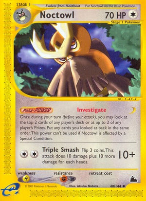Pokemon TCG - Skyridge - Noctowl - 040/144 - Reverse Holofoil