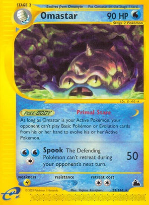 Pokemon TCG - Skyridge - Omastar - 023/144 - Reverse Holofoil