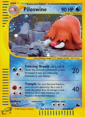Pokemon TCG - Skyridge - Piloswine - H22/H32 - Holofoil