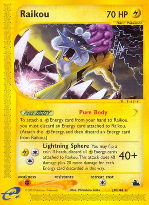 Pokemon TCG - Skyridge - Raikou - 028/144