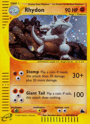 Pokemon TCG - Skyridge - Rhydon - H27/H32 - Holofoil