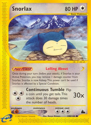 Pokemon TCG - Skyridge - Snorlax - 100/144