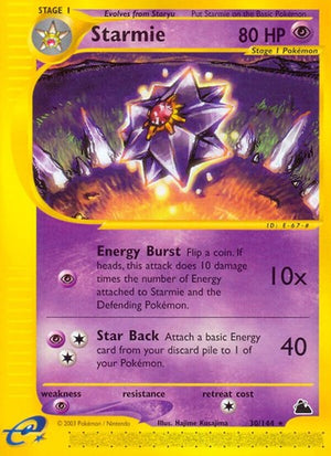 Pokemon TCG - Skyridge - Starmie - 030/144 - Reverse Holofoil
