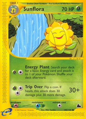 Pokemon TCG - Skyridge - Sunflora - 105/144 - Reverse Holofoil