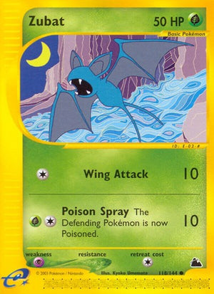 Pokemon TCG - Skyridge - Zubat - 118/144 - Reverse Holofoil