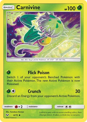 Pokemon TCG - Shining Legends - Carnivine - 6/73 - Reverse Holofoil