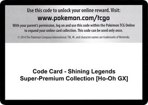 Pokemon TCG - Shining Legends - Code Card - Shining Legends Super-Premium Collection