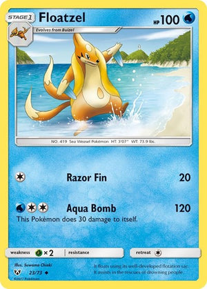 Pokemon TCG - Shining Legends - Floatzel - 23/73 - Reverse Holofoil