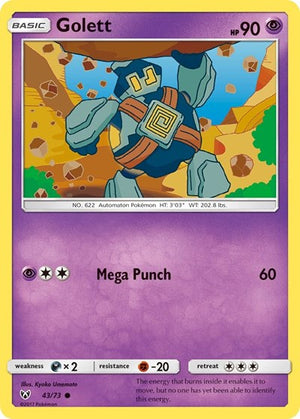 Pokemon TCG - Shining Legends - Golett - 43/73 - Reverse Holofoil