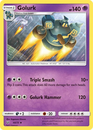 Pokemon TCG - Shining Legends - Golurk - 44/73 - Reverse Holofoil
